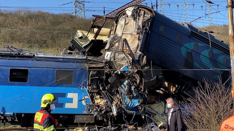 U obce Světec na Teplicku se srazily dva nákladní vlaky, jeden mrtvý